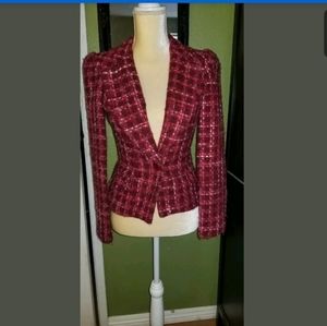 Vintage Betsey Johnson tweed herringbone jacket